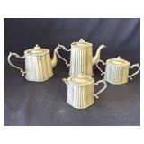 Lot of vintage silver plate teapots & creamers