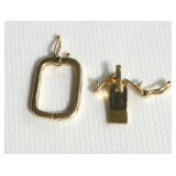 14k gold link and clasp