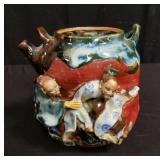 Japanese Sumida Gawa pottery teapot