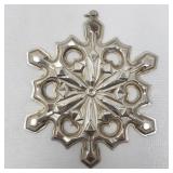 Gorham sterling silver snowflake ornament