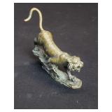 Vintage bronze tiger figure