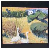 Signed oil on canvas painting