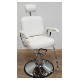 Faux leather & chrome salon styling chair