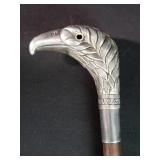 Silver eagle handle walnut cane