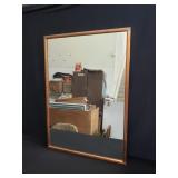 Vintage copper frame mirror