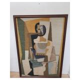 Mid-century tapestry in the style of Picasso