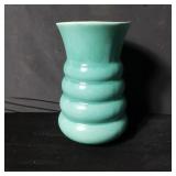 Vintage Art Deco pottery ringed vase