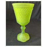 Vintage green Indiana glass vase