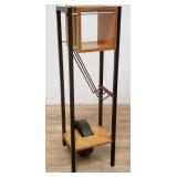 Industrial-style metal and wood shelf