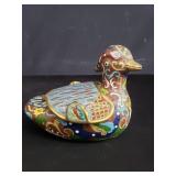 Chinese cloisonnï¿½ duck trinket box