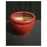 Glazed pottery planter