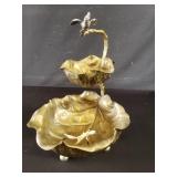 Antique silver plate two tier center piece of