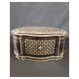 Antique mother of pearl inlaid jewelry box