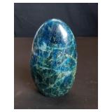 Blue apatite stone specimen