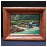 Signed Micheal Stoffa oil painting Masonite