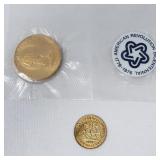 Group of commemorative coins and ten dollar