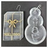 Baccarat crystal Christmas ornaments