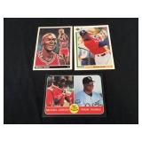 3 Michael Jordan trading cards
