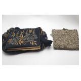 Corii vintage embroidered and beaded silk