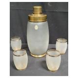 Vintage Bohemian hand made cocktail 5 pcs set