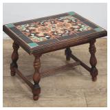 Vintage California pottery tile top side table