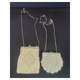 Pair of beaded evening purses