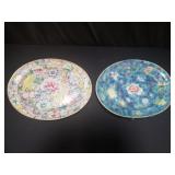 Restoration kiangsi floral porcelain wall plates