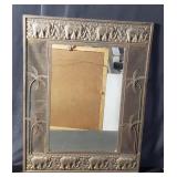 Contemporary iron frame wall mirror with