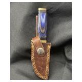Damascus steel fixed blade knife