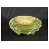 Heavy Murano style glass ashtray / bowl