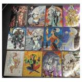 Group of vintage Lady Death glossy trading cards