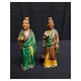 Pair of Chinese mudman figurines