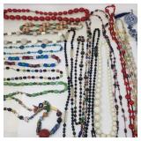 Group of vintage beaded necklaces