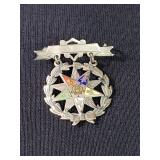 10k gold and enamel five pointed star of