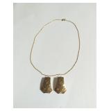 14k gold earrings and necklace