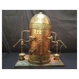 Vintage copper and brass cappuccino machine, as is