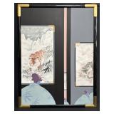 Framed signed acrylic on canvas Silk Lee 