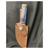 Damascus steel fixed blade knife