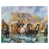 Americo Makk serigraph on canvas