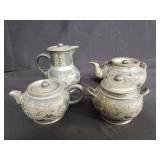 Group of vintage Chinese pewter items