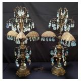 Pair of vintage Hollywood Regency-style lamps