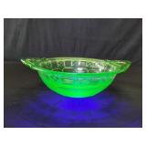 Uranium glass bowl