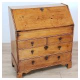 Antique pine drop front secretary desk