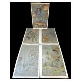 Lot of vintage signed 1940