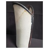 Handcrafted ceramic vase with folded design