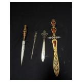 Group of vintage letter openers