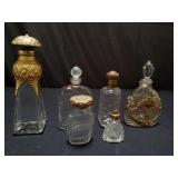 Group of glass perfume bottles