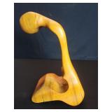 Carved wood abstract style sculpture