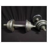 Pair of adjustable dumbells