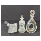 Lot of vintage glass decanters